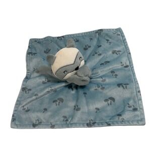 Modern Moments by Gerber Baby Raccoon Security Blanket Blue Mushroom WM238223RA
